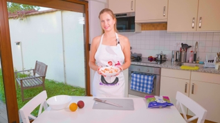Making shrimp salad with Stella Cardo
