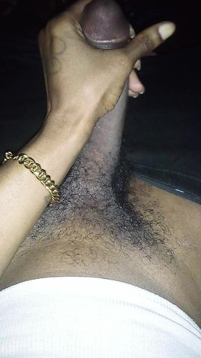 Hood Thug Ninja Jacking off BBC in the Bando