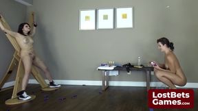 The Second Strip Body Shot Lands Squarely on Her Pussy