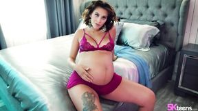 Outstanding pregnant hottie Indica Monroe rides on a big boner