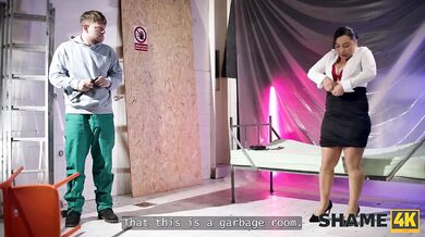 SHAME4K. Czech Boss Christina Santes is enjoying wild sex with a stranger at work