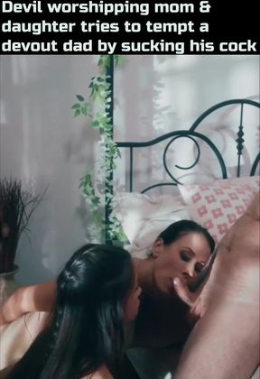 Reagan Foxx gets a double blowjob in taboo family scene