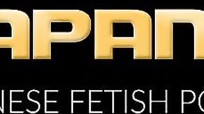 Hairy Japanese babe teases and plays with her pussy