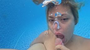 Pool afternoon Swimming naked and an underwater surprise