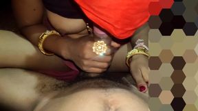 Indian girl takes big cock in her mouth and swallows juicy cum.  Big cumshot on face, desi video.
