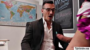 Letting my teacher bang my butthole in the classroom