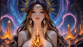 Cosmic Nude Goddess Slideshow: Galactic Blue Aura & Molten Crystals - Ai Fantasy Erotica Video