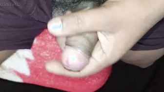 Indian twink with big cock jerks off in solo session