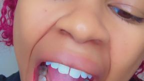 Finger Brushing Raw — Hair Undone, Eyes Locked