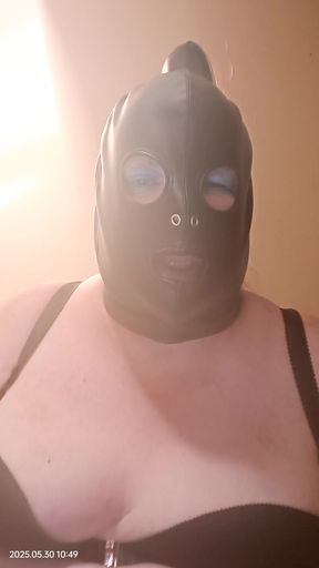 Dirty talking and body writing on fat BBW
