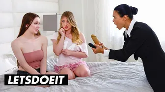 Melody Marks joins Hazel Moore for steamy first time lesbian fun