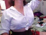 slut sissy sloppy deep throating to play with her saliva