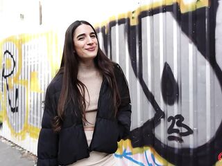 GERMAN SCOUT - Eye Rolling Climax for skinny french Beauty Candie Luciani at Casting Screw