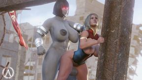 DC Comics 3D Futa Darkseid fucks Babe Supergirl in Doggy Style