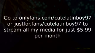 Jerking Off My Big Uncut Latino Cock In Space With Fireworks Cumshot