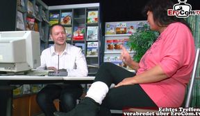 German mature mom goes to job interview and gets fucked