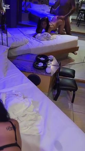Argentinian asshole meets a bull in a hotel and sends a video to her husband being fucked very hard