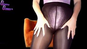 Bratty Bunny - Shiny Black Pantyhose