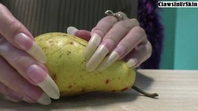Lets clawing, pierce and destroying fruit with my claws