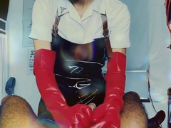 Amateur handjob POV clip that ends with a messy cumshot