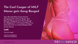 The Cool Cougar from MILF Mansion gets Gangbanged (Parody)