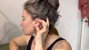 cleaning her dirty ears av