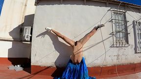 Sissy goddess in sheer dress exercises her gorgeous cock and ass and edge [4K 240 FPS