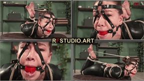 Lada in Catsuit - Hogtie on Turntable with BallGag Harness (FULL HD MP4)