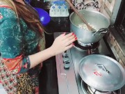 Punjabi Maid Busy in Cooking While Her Ass Fucked By Her Owner With Clear Hindi Audio