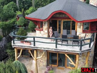 Hot hottie drank large weenie and chick enjoyed hardcore anal-act of love