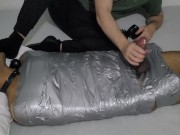 playing with mummified boy and mouth play