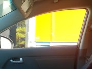 Riding around with ginger dick out