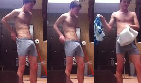 Guy changing clothes spy gay porn