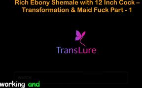 English Audio Sex Story Rich Ebony Shemale with 12 Inch Cock - Transformation &amp; Maid Fuck - Part 1