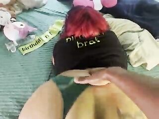 birthday cutie wished for a large ebony rod