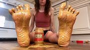 Peanut Butter on Feet + Rubbing Jar