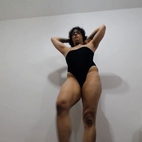 Sissy Lara White. Posing. Modeling. Showing off sexy body, ass, curves. Femboy. Trap. Tranny. Shemale. Crossdresser. 10b