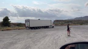 Recojo a Espa�ola Haciendo autoestop y SE Masturba para MI