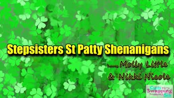 Molly Little's Lucky Break: Blonde Stepsister Shares Her Petite Friend Nikki Nicole for St. Patrick's Day Threesome