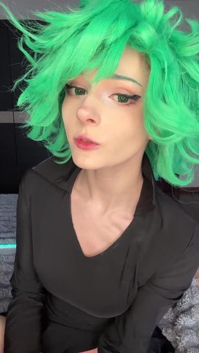 Green hair wig