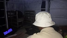 young black milf tease in public (voyeur)