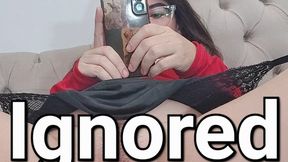 Cuck is humiliated and ignored by hotwife on the phone CEI closeup swollen pussy