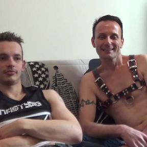 Stepdaddy fucked bareback in leather but not free