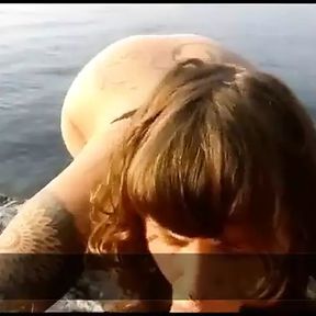 BJ and Fuck Outdoor on the Lake Major ( North Italy )