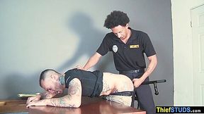 Tommy Bluezz - Bbc Officer Using His Big Black Baton In A Latin Perps Ass