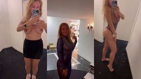 puis direction un grand sexshop sur pigalle pour essayer differentes tenues ...