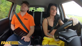 Fake Driving School Lexi Dona Takes Off her Hazmat Suit and Fucks Instructor