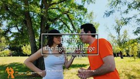 Debby the fight challenge inside the park