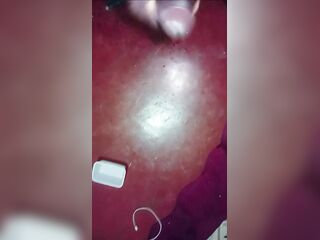 Abode male masturbating his ebony hard darksome ramrod when alone in the abode ????????????