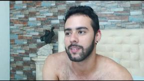 Hairy Latin Stud Fast Cumshot and Ass Play